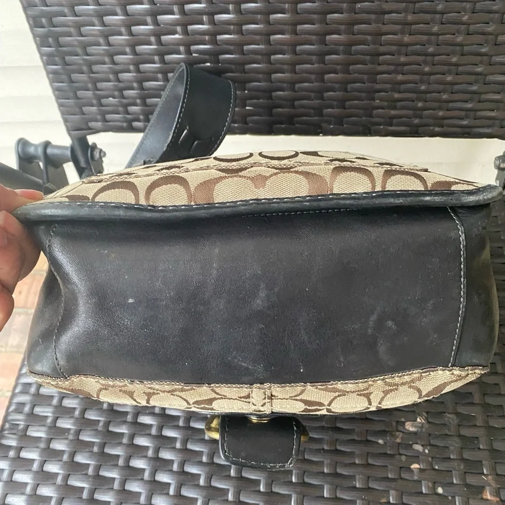 Coach Bleeker Signature Canvas and Leather Shoulder Bag